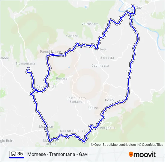 35 Bus Line Map