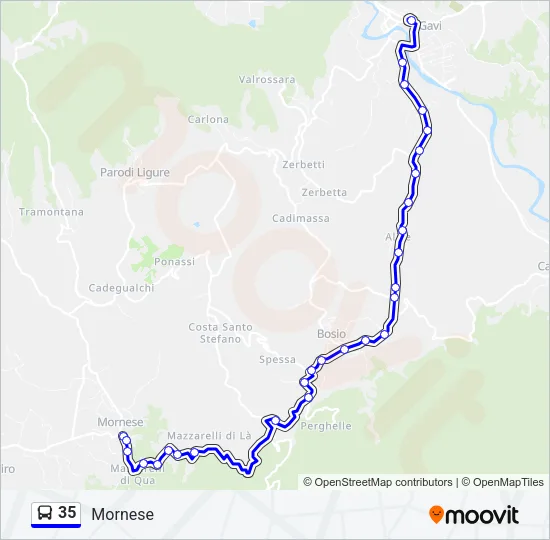 35 Bus Line Map