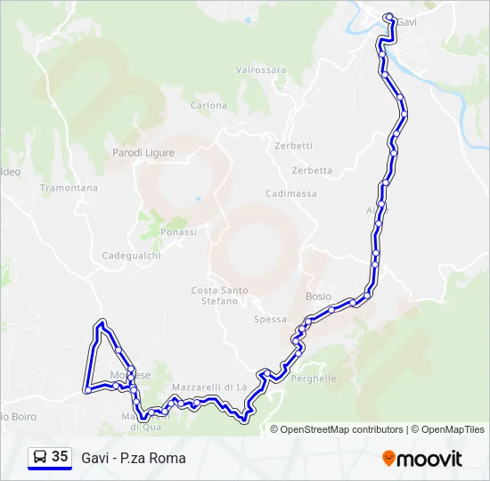 35 Bus Line Map