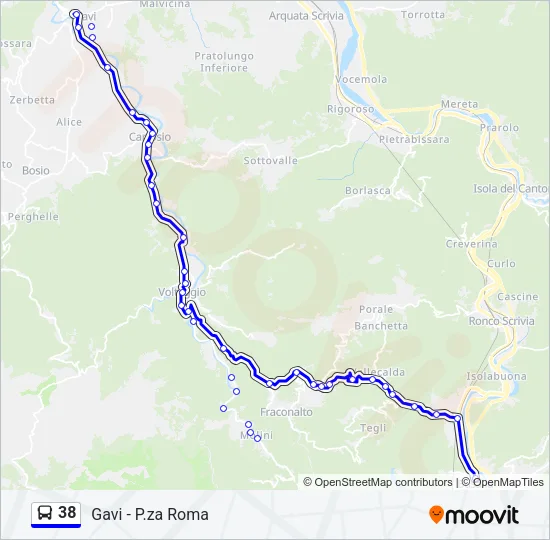 38 Bus Line Map