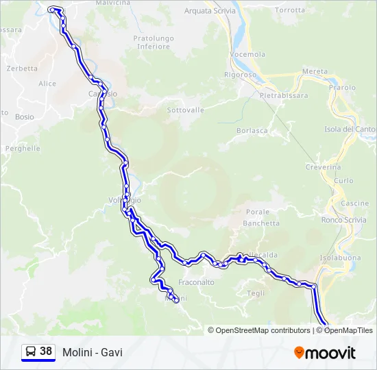 38 Bus Line Map