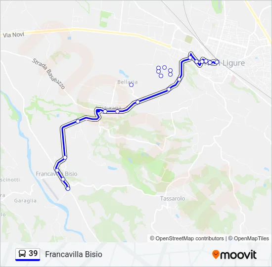 39 Bus Line Map