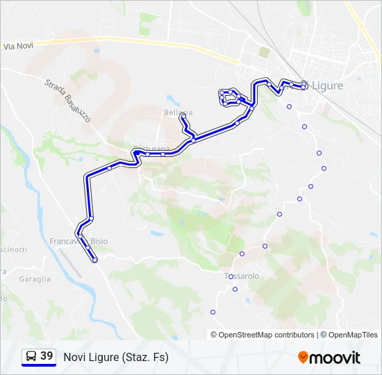 39 Bus Line Map