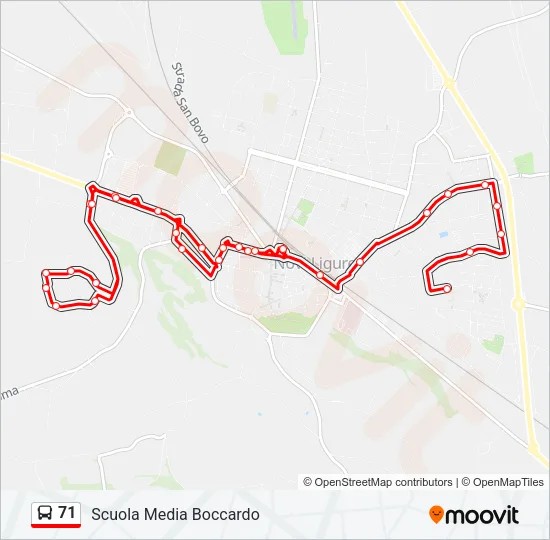 71 Bus Line Map