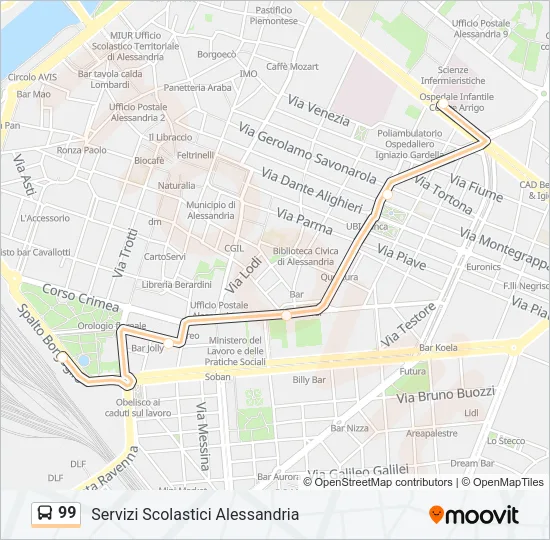 99 Bus Line Map