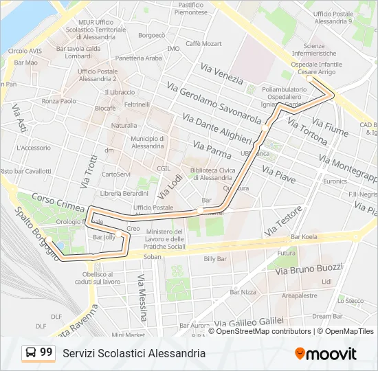99 Bus Line Map