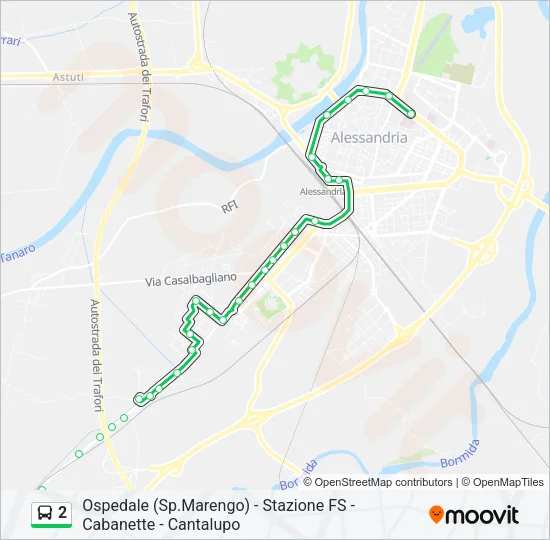 2 Bus Line Map