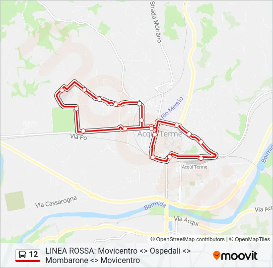 12 Bus Line Map