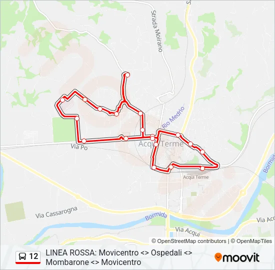 12 Bus Line Map