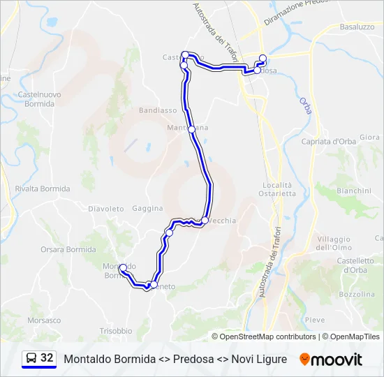 32 Bus Line Map