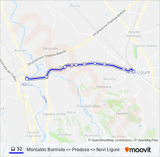 32 Bus Line Map