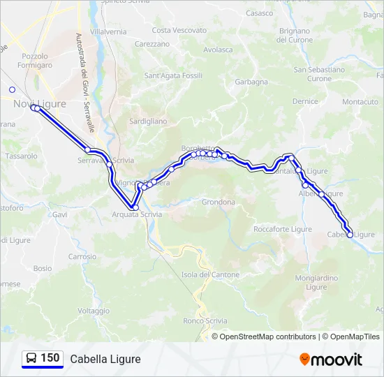 150 Bus Line Map