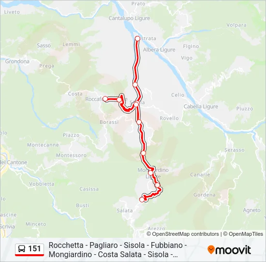 151 Bus Line Map