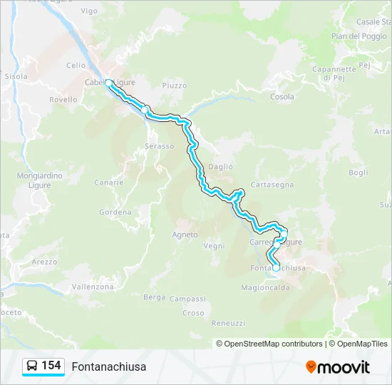 154 Bus Line Map