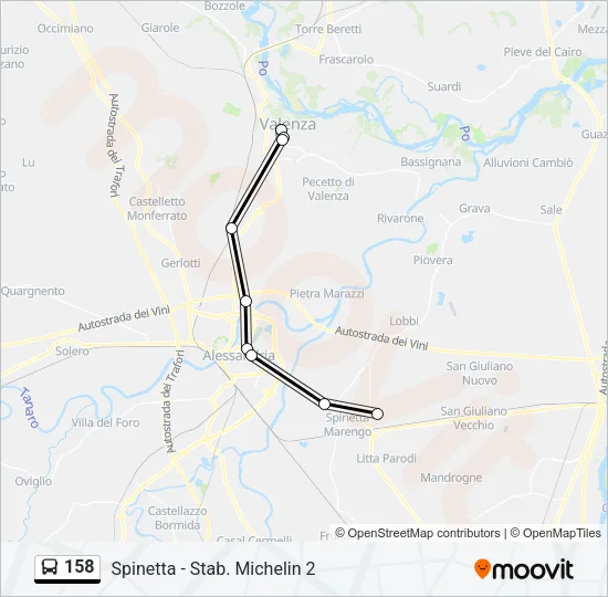 158 Bus Line Map