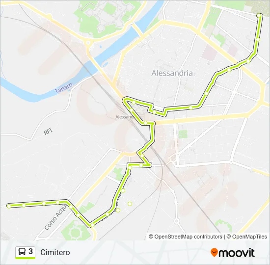 3 Bus Line Map