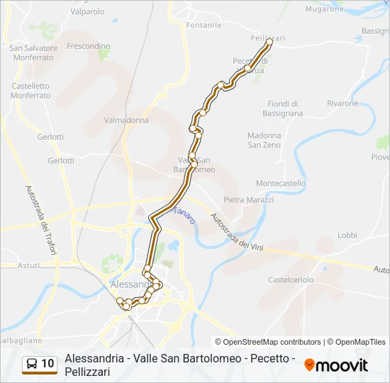 10 Bus Line Map