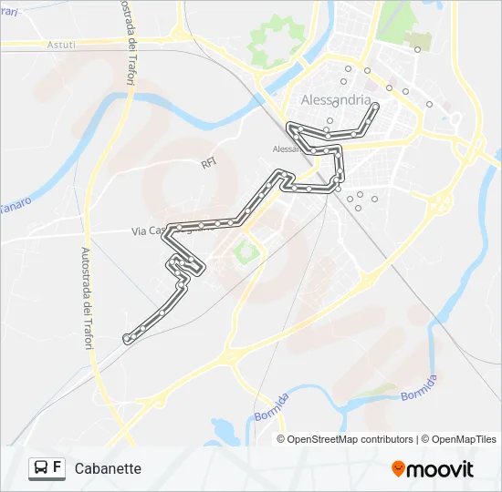 F Bus Line Map