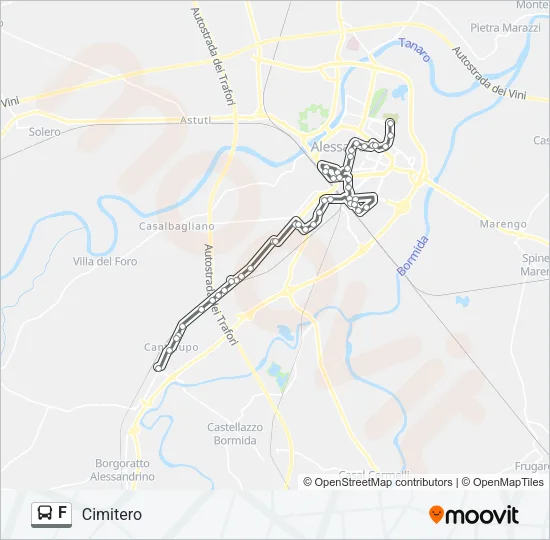 F Bus Line Map