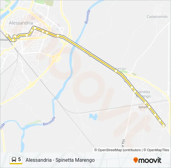 5 Bus Line Map