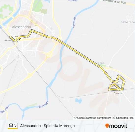 5 Bus Line Map