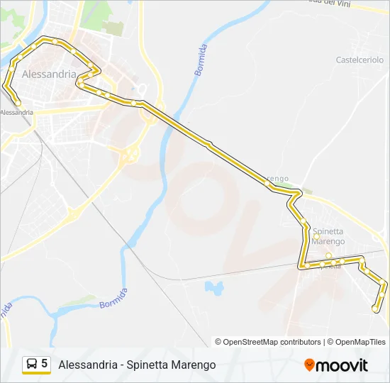 5 Bus Line Map