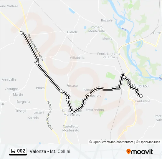 002 Bus Line Map
