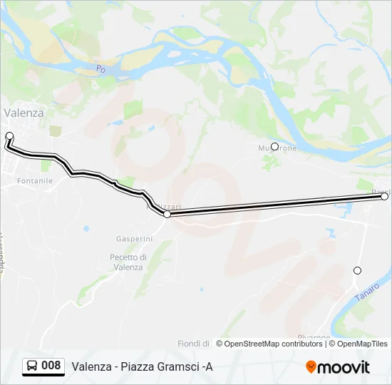 008 Bus Line Map