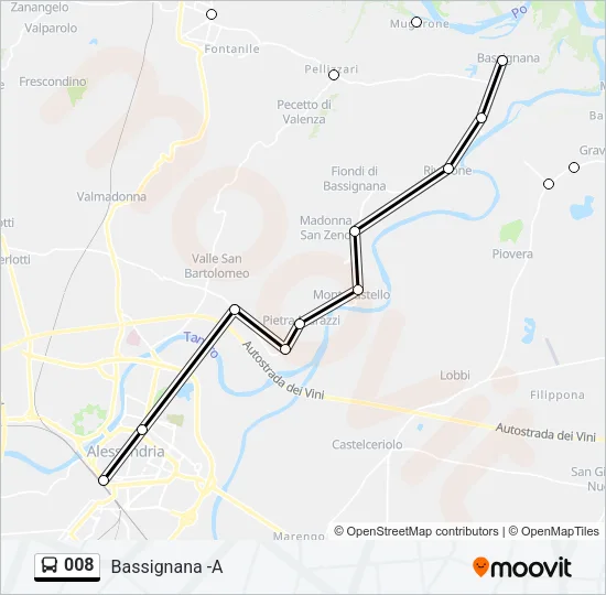 008 Bus Line Map