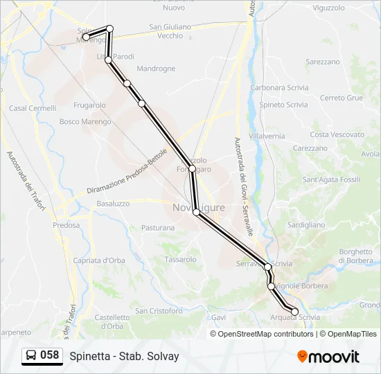 058 Bus Line Map