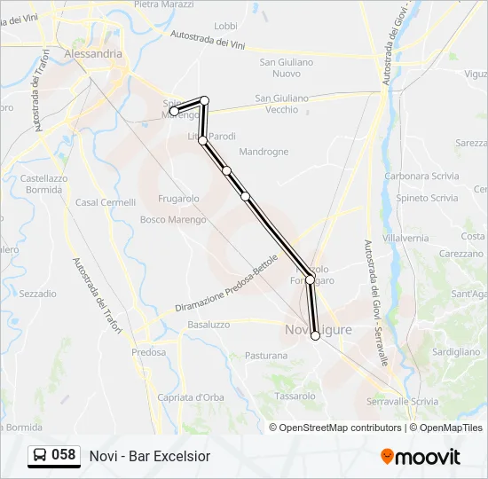 058 Bus Line Map