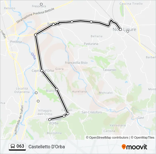 063 Bus Line Map