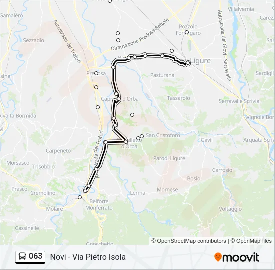 063 Bus Line Map