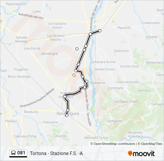 081 Bus Line Map
