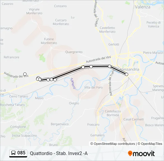 085 Bus Line Map