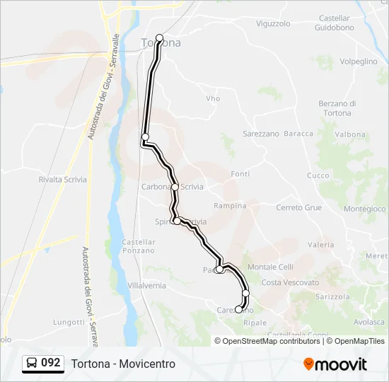 092 Bus Line Map