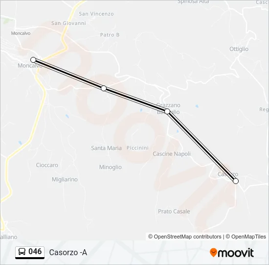 046 Bus Line Map