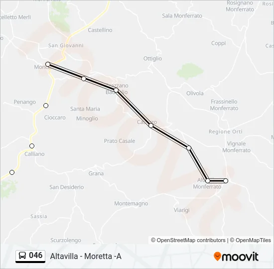 046 Bus Line Map