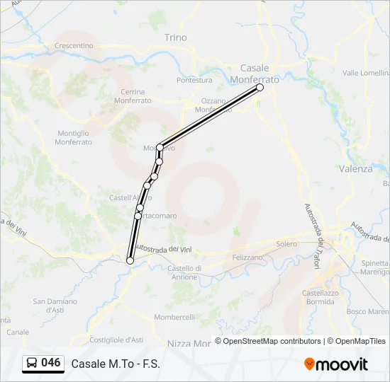046 Bus Line Map