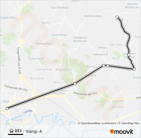 051 Bus Line Map