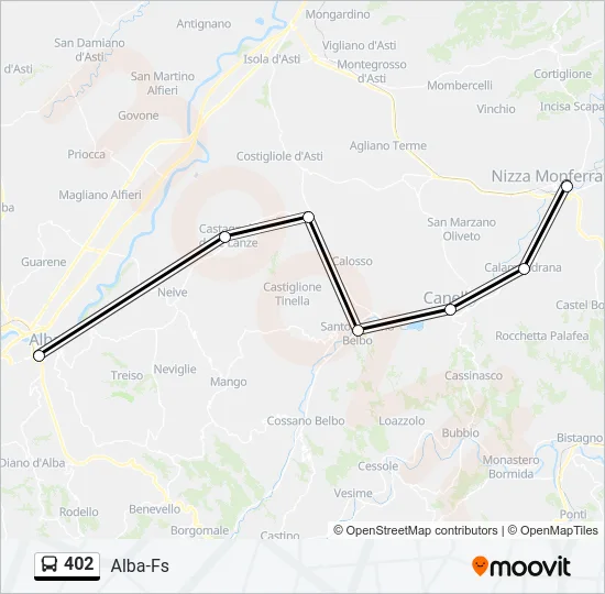 402 Bus Line Map