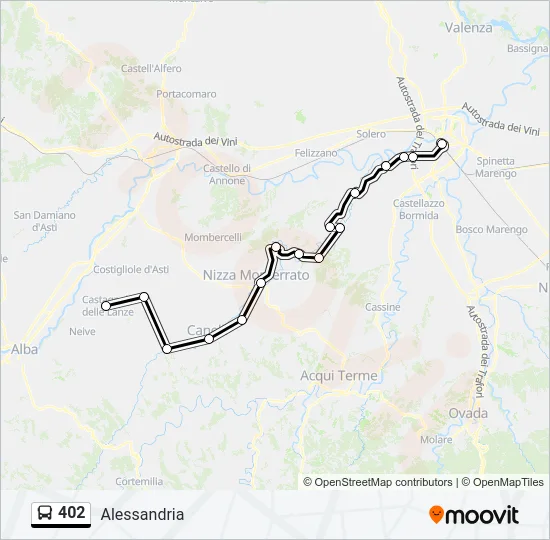 402 Bus Line Map