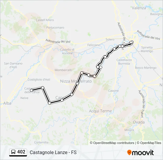 402 Bus Line Map