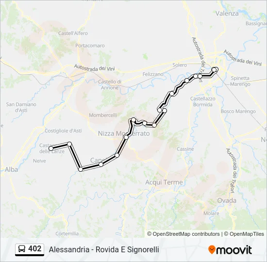 402 Bus Line Map