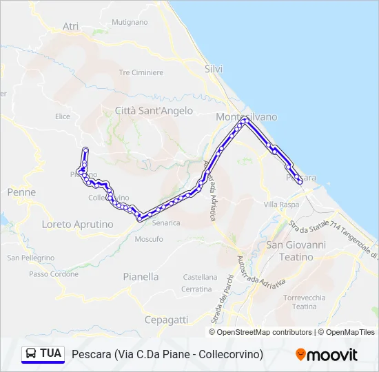 TUA Bus Line Map