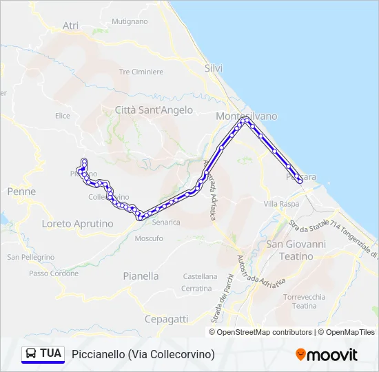 TUA Bus Line Map