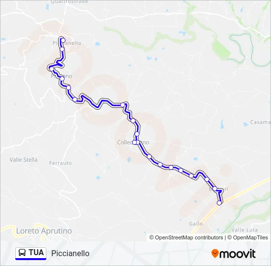 TUA Bus Line Map