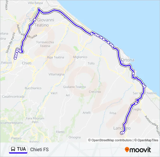TUA Bus Line Map