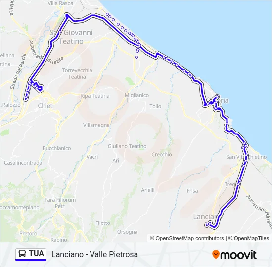 TUA Bus Line Map