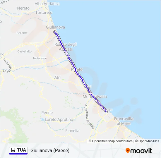 TUA Bus Line Map